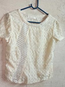 Ladies Summer Fashion Top Cream