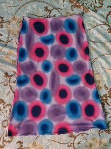 Funky Circle Print Wrap Skirt