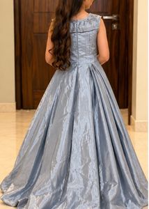 silver-grey shimmer gown