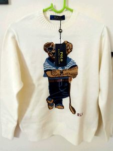 NEW Womens Polo Ralph Lauren Bear Sweater
