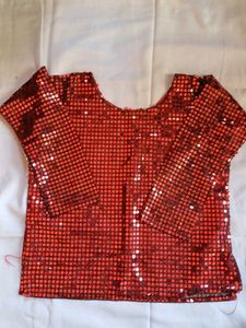 Sparkling Red Sequin Blouse