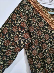 Floral Print Cotton Kurta