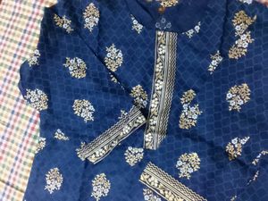 Blue Printed Kurta