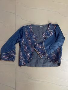 Designer  Peach Gown with coat set