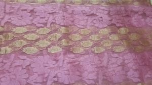 Beautiful pink net saree