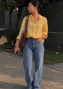 yellow women’s shirt