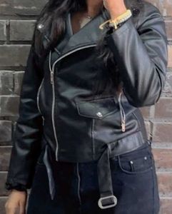 Black Faux Leather Biker Jacket🖤