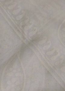 Elegant White brasso cotton sare