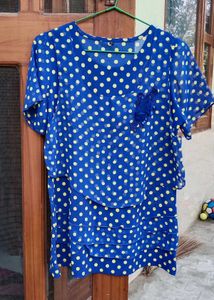 Chic Polka Dot Ruffle Top