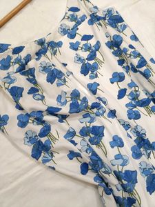 Floral White Midi Slip Dress