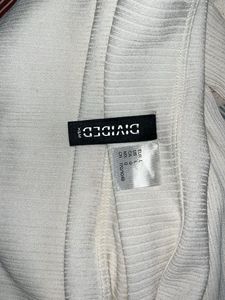 H&amp;M white Ribbed Long Sleeve Top
