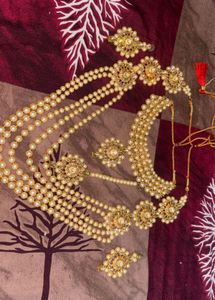 Stunning Pearl &amp; Gold Bridal Jewellery Set