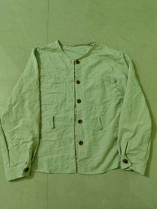 Lightweight Linen Button-Up Jacket