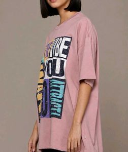 Graphic Print Drop-Shaulder sleeves Oversized T-Sh