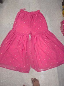 pink kurta sharara set