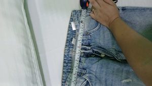 H&amp;M Distressed Light Wash Mom Jeans