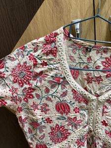 Floral Print Cotton Kurta
