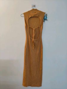 Ribbed Knit Sleeveless Midi Dress
