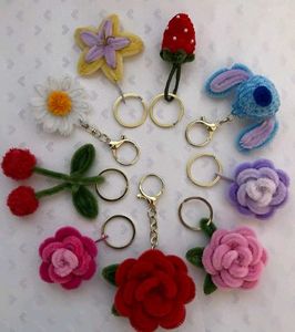Cute Plush Keychains Set