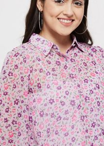 Floral Print Button-Up Shirt