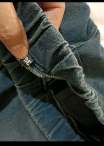 Blue Denim Cargo Pants