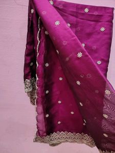 Elegant Cream &amp; Maroon Lehenga Choli