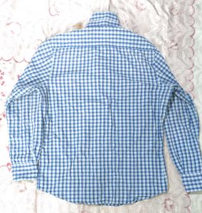 Blue &amp; White Checked Shirt