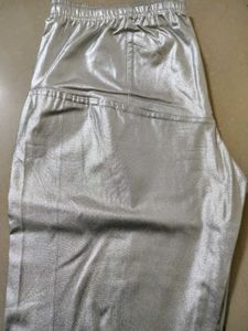 Shimmer Silver Chudidar Leggings