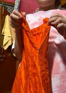 Vibrant Orange Ethnic lehenga choli