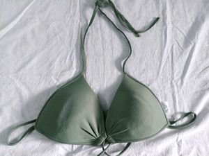 Olive Green String Bikini Top