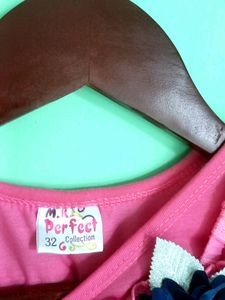Pink Cold Shoulder Top For Girls