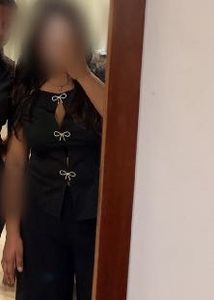 Black Halter Neck Top with Bow Detail