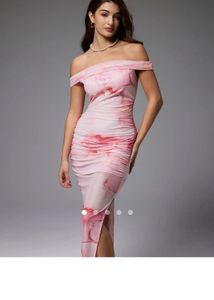 Pink Marble Bodycon Dress