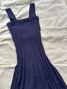 Navy Cable Knit Dress