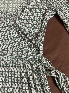 Stylish Geometric Print Wrap Dress