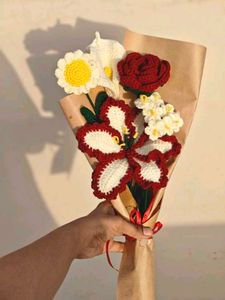 Crocheted Flower Bouquet