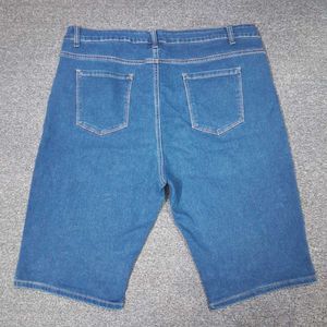 🩳 | Embroidered Denim Bermuda Shorts