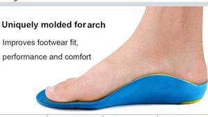 Silicone Gel pad ortho Insoles with Arch support