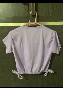 Lavender “Smile” Crop Top | Worn Once | Size M