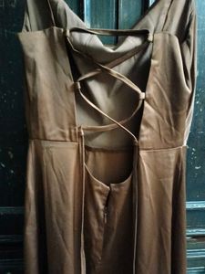 brown satin cowl neck maxi dress 🔥