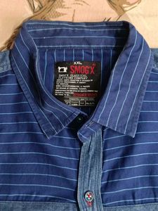 Blue Striped Men's Casual Shirt