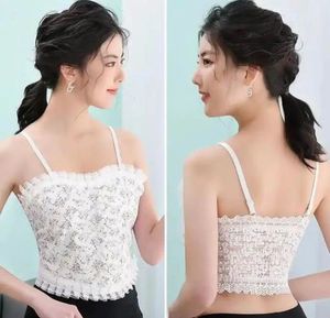 Floral Corset Top with Lace Trim
