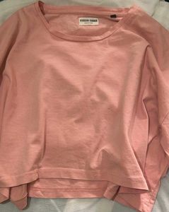 Cropped Oversized Pink T-Shirt