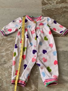 Baby Girl's Cute Heart Print Onesie