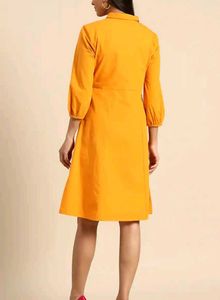 Chic Yellow Shirt Dress