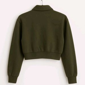 Cropped Polo Sweatshirt