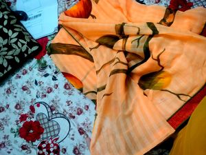 Beautiful Orange Colour Saaree