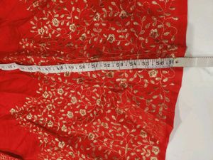 Red Anarkali Kurta with Dupatta Set