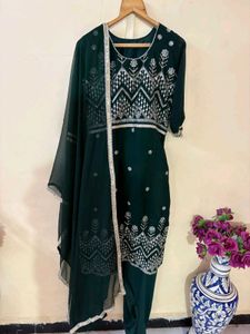 new Green Embroidered Suit