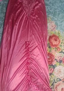 Pink Satin Nightgown